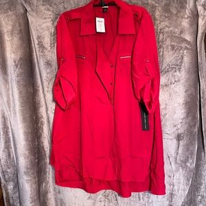 NWT Black Label Collection by Chico’s Size 3 (16) Black Label Solid Woven Top